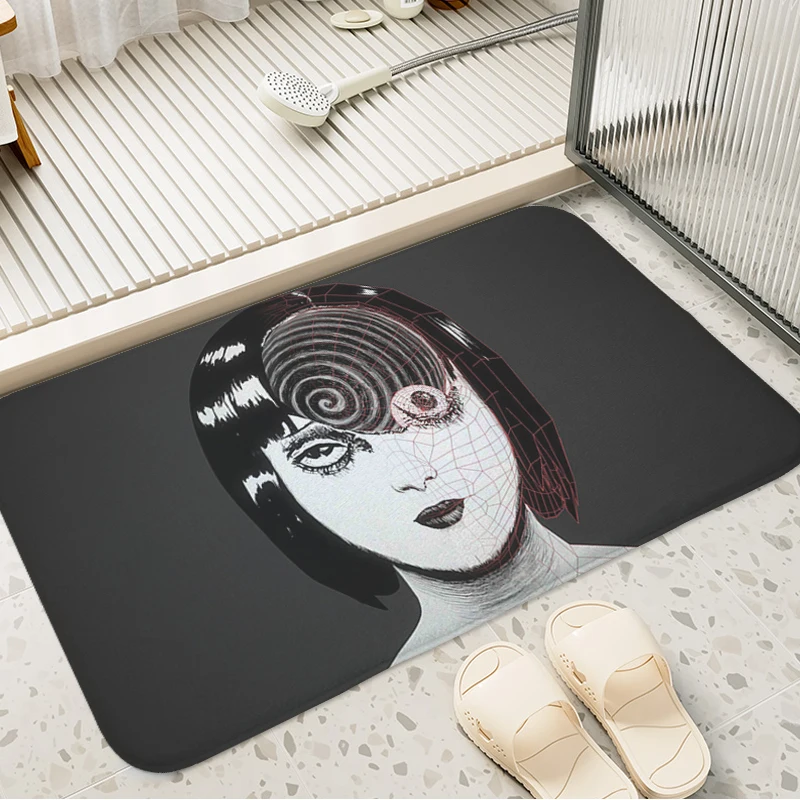 Carpet Entrance of House Junji Ito Bathroom Mat Slip-resistant Custom Doormat Living Room Floor Kitchen Hallway Rug Home