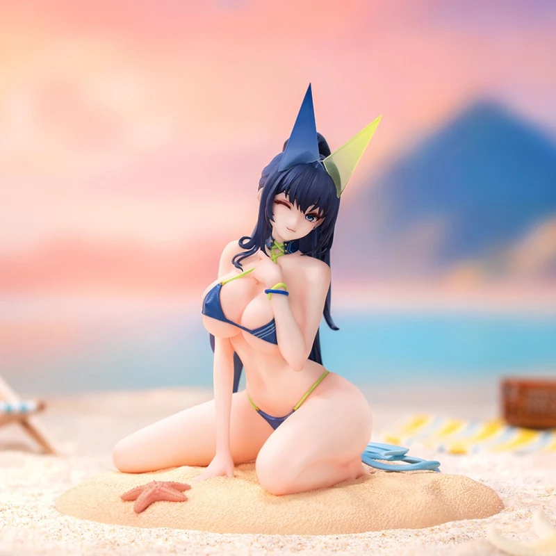 متوفر في المخزون هدية الأسطورة الأصلية + سلسلة Azur Lane Uss نيو جيرسي الصيف الخمول أنيمي الشكل تحصيل نموذج حلية هدية عيد ميلاد