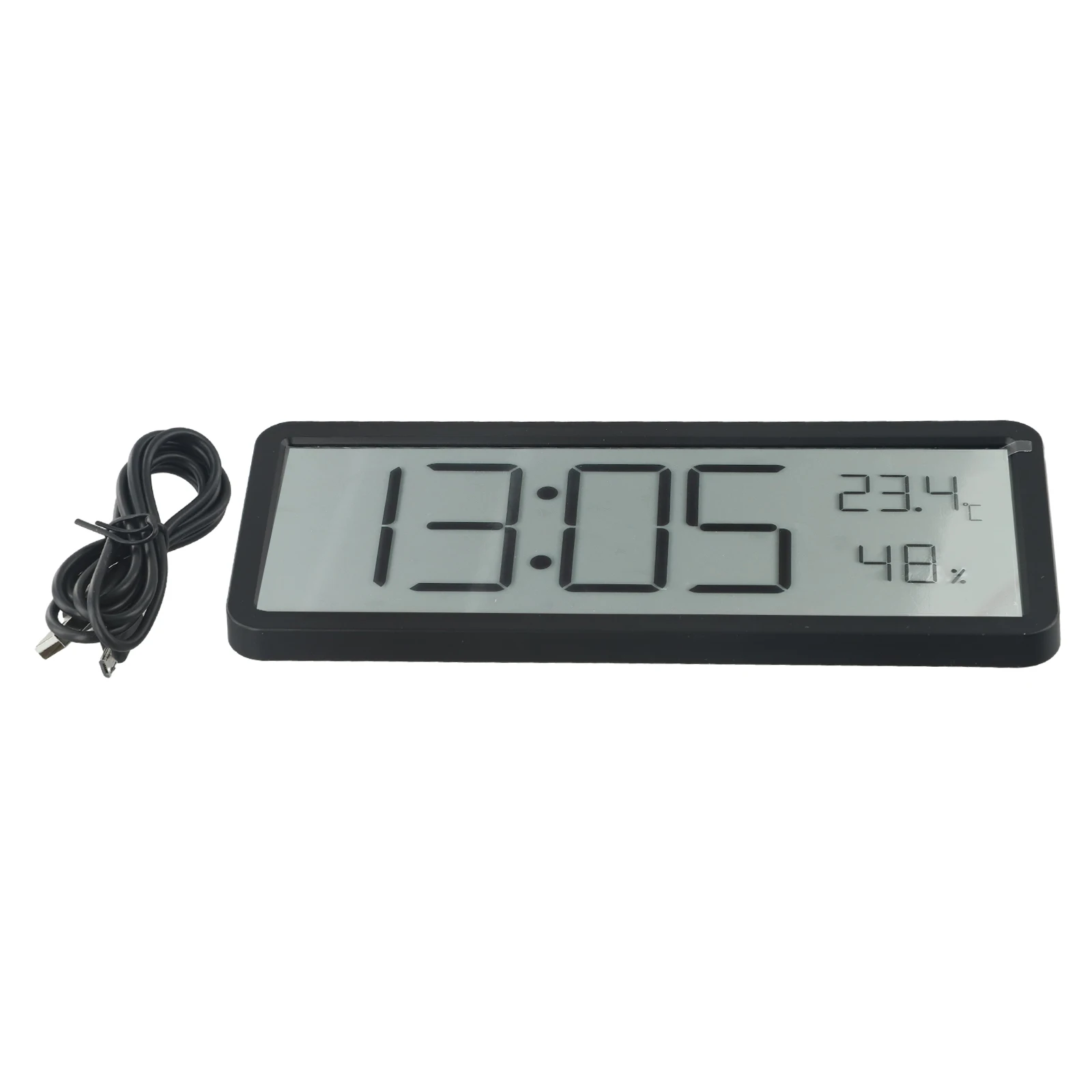 Electronic Clock Digital Wall Clock Living Room Wall Clock Or Battery Power Temperature Humidity Clock Time Temperature