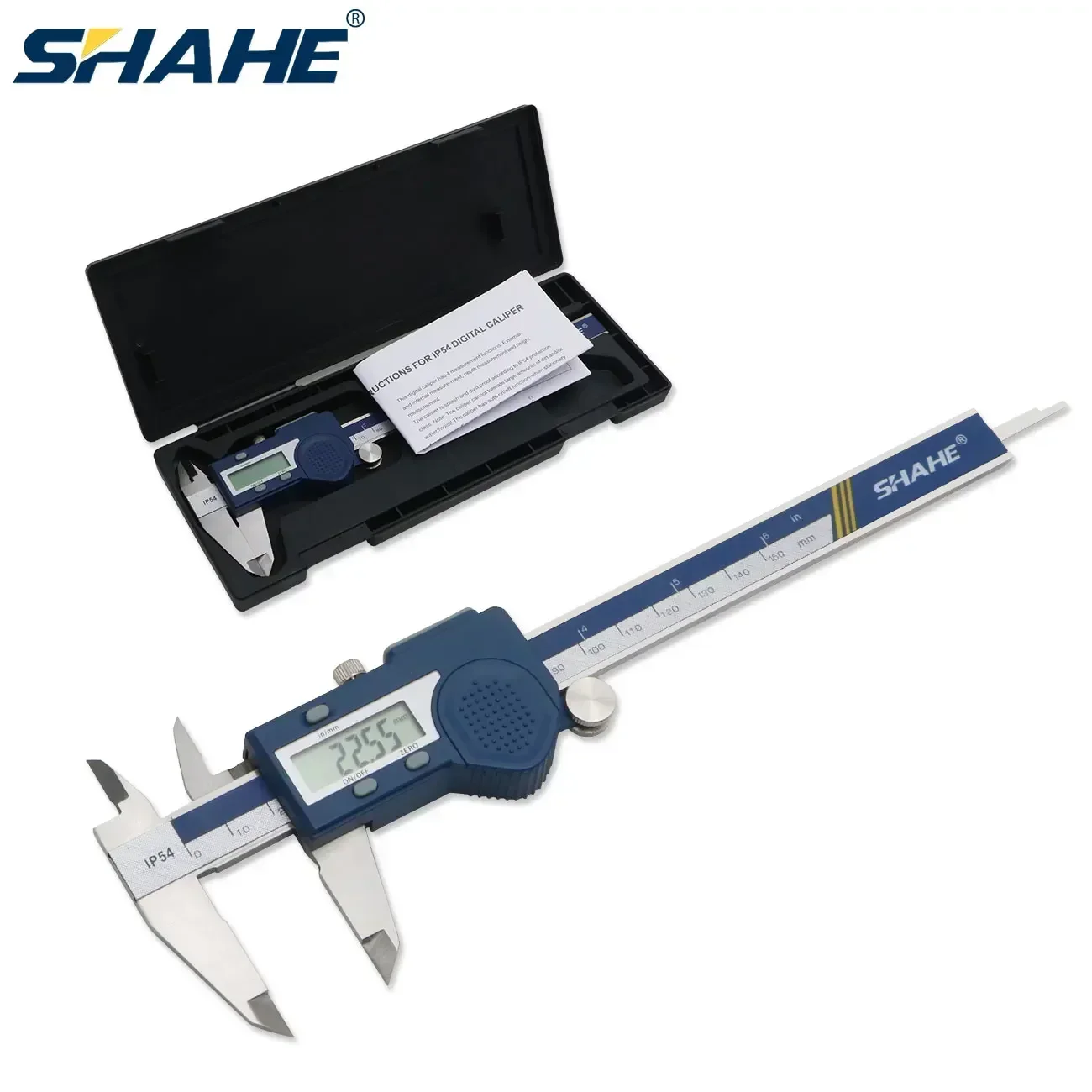 SHAHE Elektronische schuifmaat 150 mm Digitale schuifmaat Micrometer Stalen schuifmaat Messschieber Paquimetro 150 mm