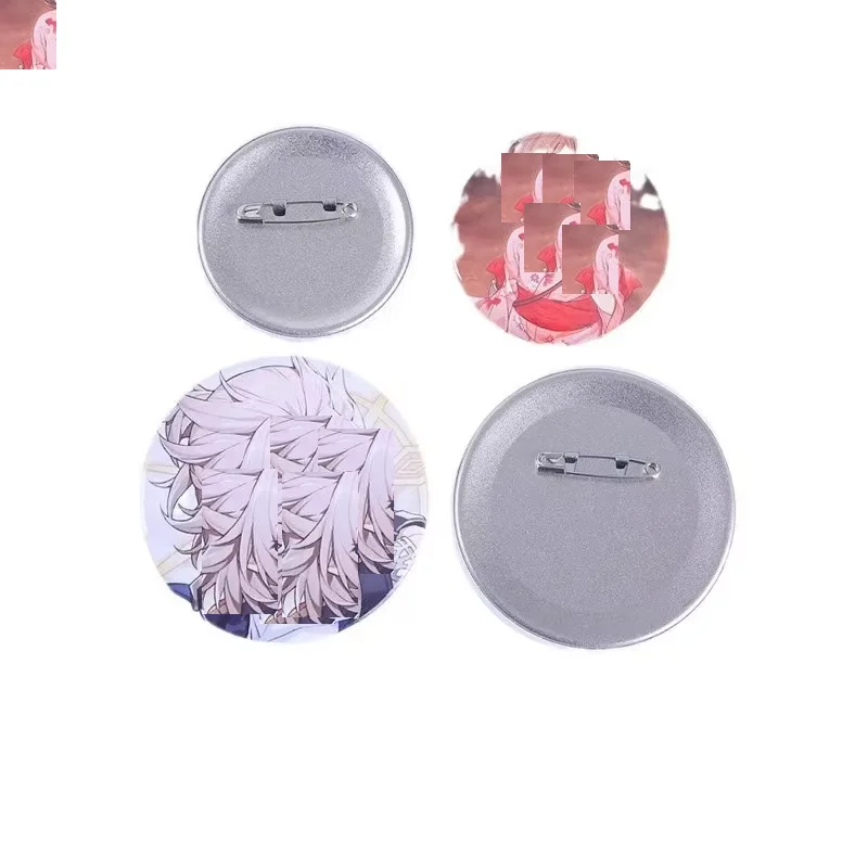 58mm 100pcs new type pin button badge blank material metal back matte surface high Quality button badge blank parts