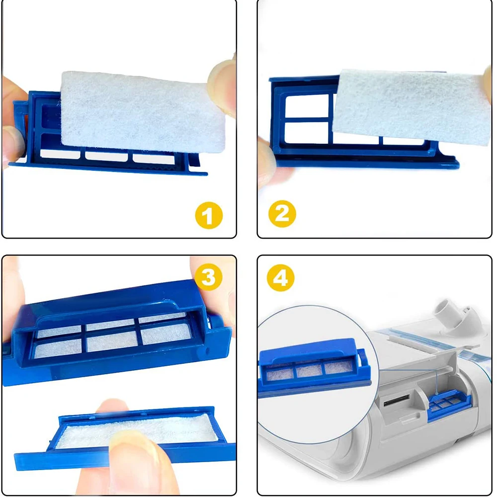 52 PCS Filters Kit for Respironics-Dreamstation Include 6 Reusable Filter Slot+23 Foam Pro-filters +23 Ultra-Fine Filter