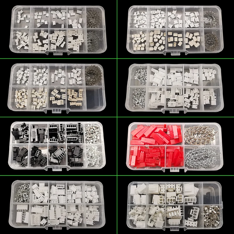 1Box JST SH 1.0mm / 1.25mm / PH 2.0 / SM/SYP/XH 2.54mm / VH 3.96mm Pitch Male Female Housing 2/3/4/5 Pin Terminal Kit Connector