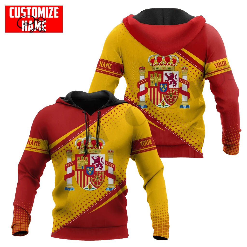 

PLstar Cosmos 3DPrint Newest Spain Flag Personalized Unique Funny Hrajuku Streetwear Unisex Casual Hoodies/Zip/Sweatshirt Q-6