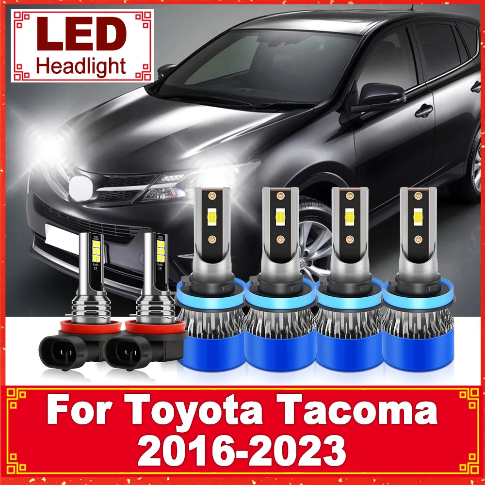 

LED Headlight High Low Beam Headlamp Bulb Fog Light Bulb Super Bright For Toyota Tacoma 2016-2021 2022 2023 Car Light With Fan