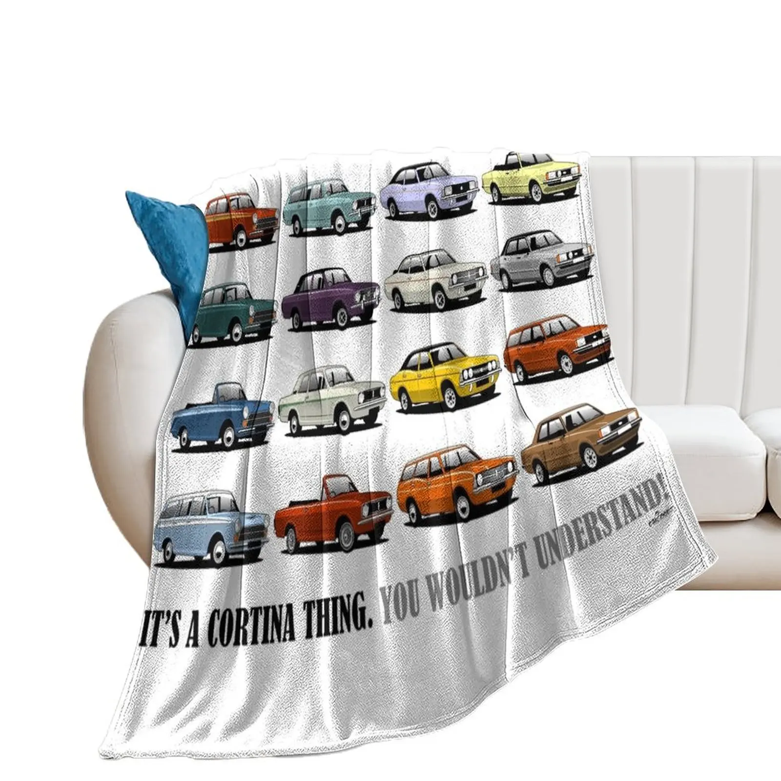 

Ford Cortina evolution poster Throw Blanket Thermal Decorative Sofa Blankets