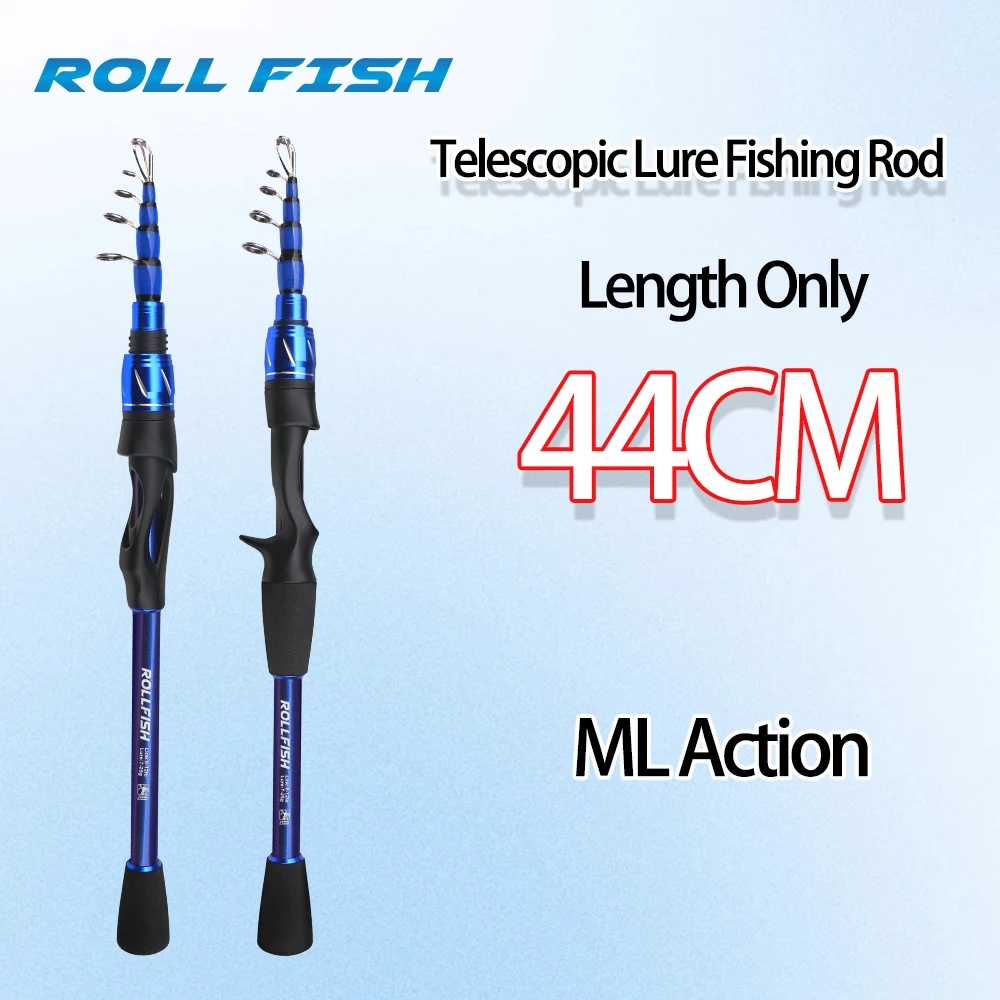

Удочка телескопическая ROLLFISH из карбона, класс мощности ML, быстрого строя, для спиннинга/кастинга, портативная, для путешествий, для ловли пресноводного баса