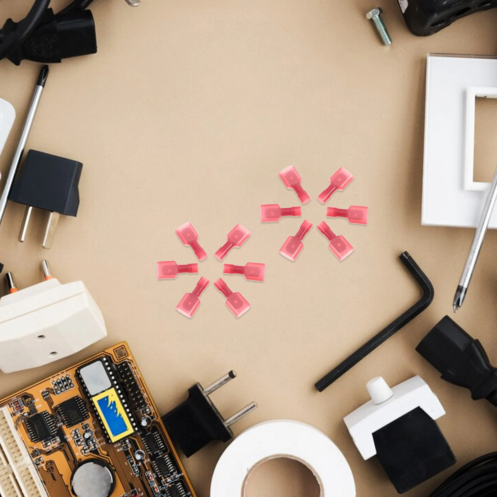 

100Pcs Quick Splice Wire Connectors Kit Insulated Male Female Crimp Terminals for Automotive Marine Electrical Use