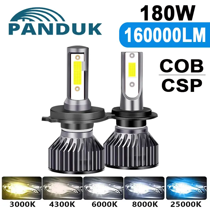 

PANDUK H7 Светодиодные фары H1 H4 LED 80000LM Лампы автомобильных фар 3000K 4300K 6000K 8000K 110W H8 H9 H11 Лампы противотуманных фар