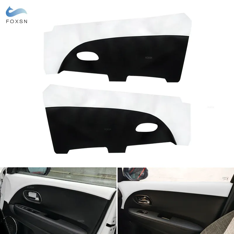 

For Honda XRV Vezel H-RV Car-Styling Door Handle Panel Microfiber Leather Cover Trim Accessories With Install Tools