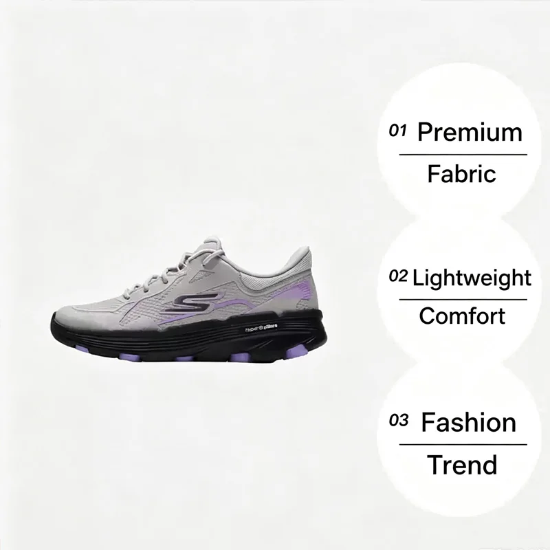 Skechers Ladies Hyper Cushion Platform Trainers Shock Absorbing Non Slip Outdoor Jogging Comfort Sports Running Shoes129336-LGBK