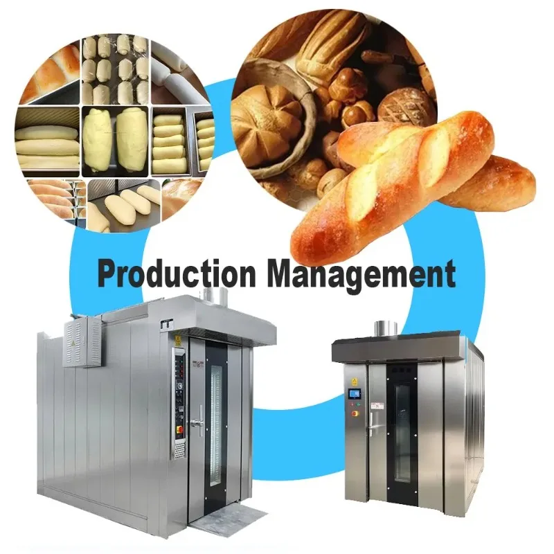 Bake Equipment 360° Uniform Heating 64-Tray Electric Rotary Oven for Commercial Catering