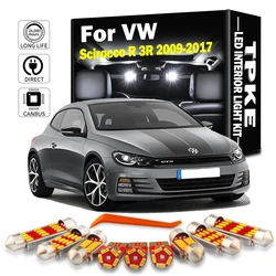 TPKE 12Pcs Car Bulbs Canbus Vehicle LED Interior Light Kit For Volkswagen VW Scirocco R 3R 2009 2010-2017 Map Dome Trunk Lamp