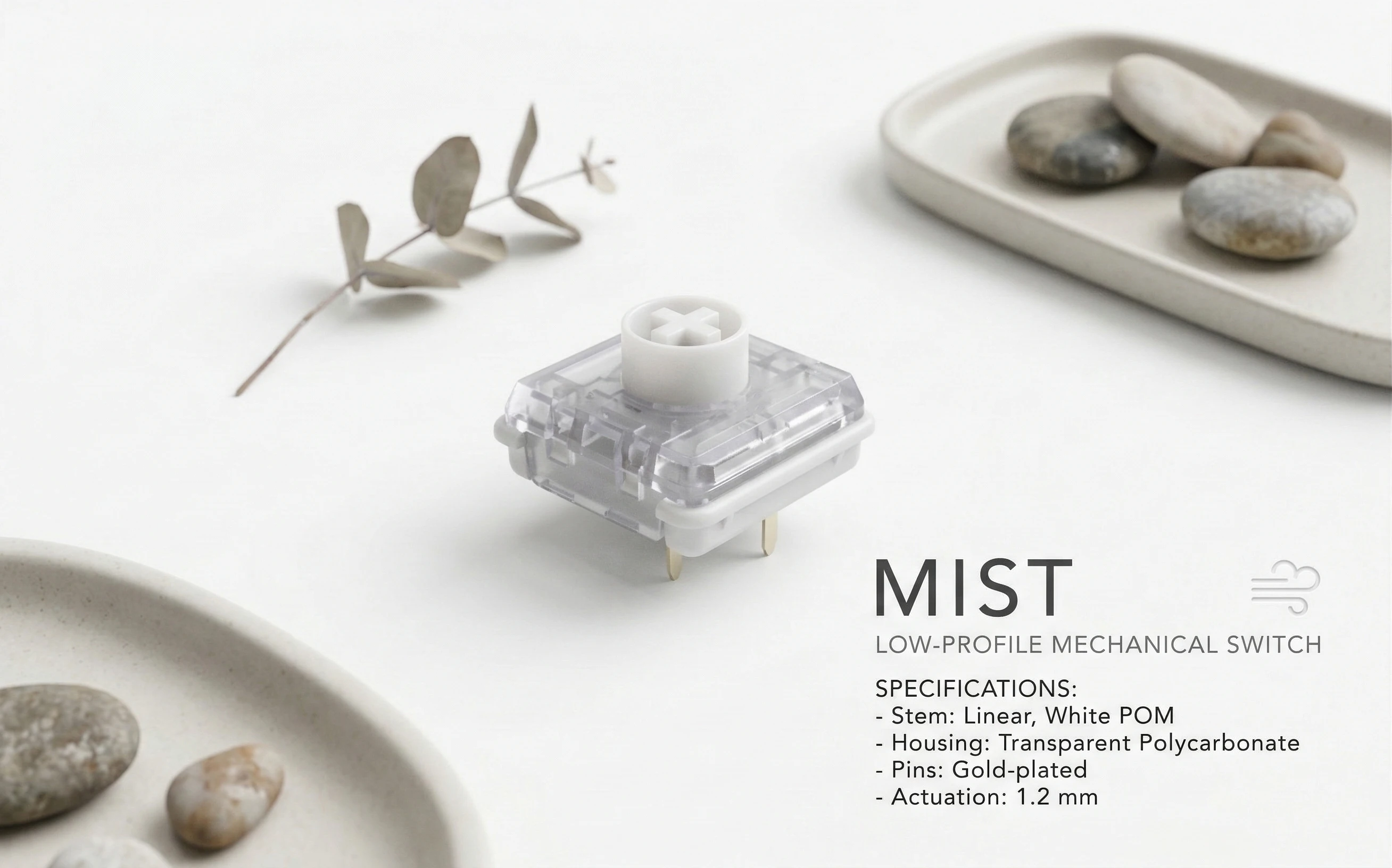 Przełącznik klawiaturowy JezailFunder Cornix Low Profile |   Przełącznik Kailh Custom Mist Silent |   Przełącznik mechaniczny z możliwością wymiany podczas pracy (hot-swap) — zdjęcie produktu 3