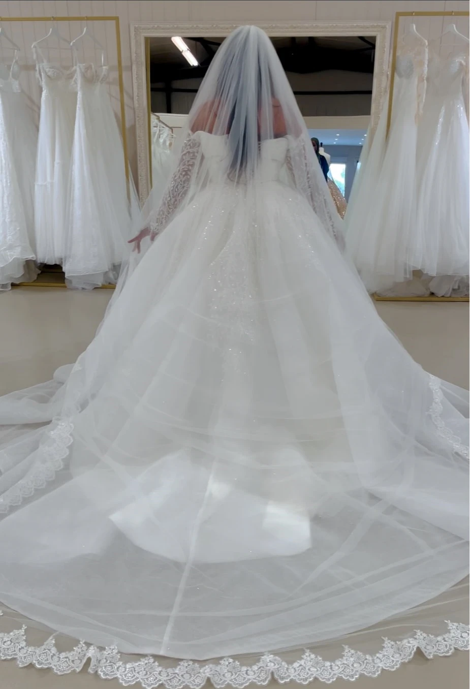 Voile de Mariage en Dentelle Blanche Ivoire à Bords Complets, Tulle à une Couche, pour Patients, avec Peigne, Accessoires de 4 Mètres de Long