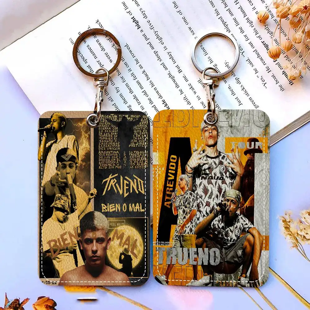 

T-Trueno Rapper 1 шт. Брелок-картхолдер из искусственной кожи для ключей, брелок для дверных замков, брелок для ID-карт