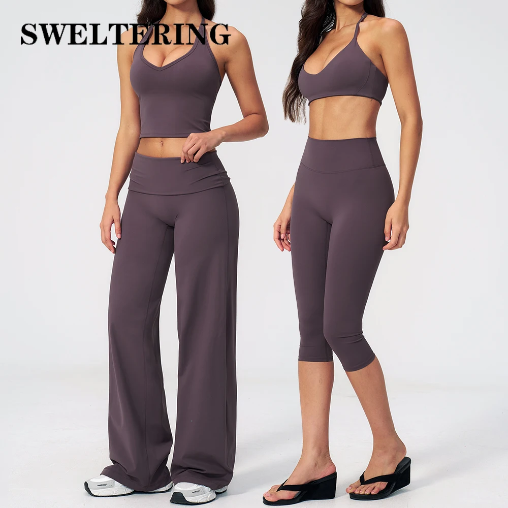 women's-fitness-suit-gym-sportswear-breathable-sports-bra-flared-pants-suit-fitness-suit-sportswear-women's-sportswear