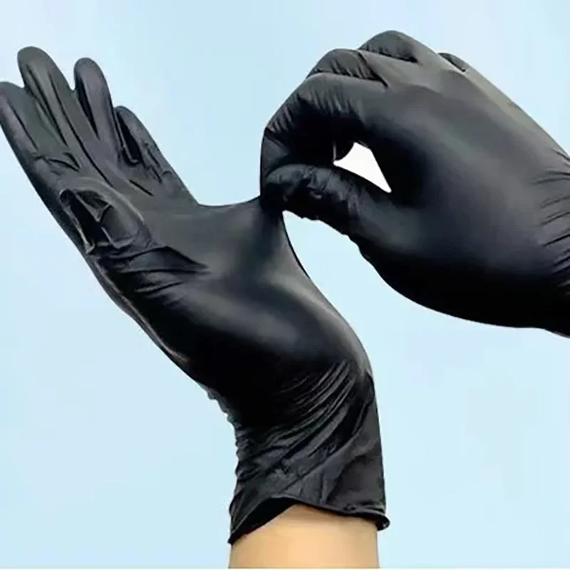 厚くて耐久性のあるニトリル手袋、入れ墨の家庭用掃除、キッチン食器洗い、作業用ガーデニング用手袋、100個