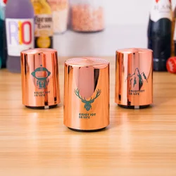 Abrebotellas de cerveza dorado de acero inoxidable creativo, abridor de latas de cerveza magnético de prensa portátil, sacacorchos automático para fiestas