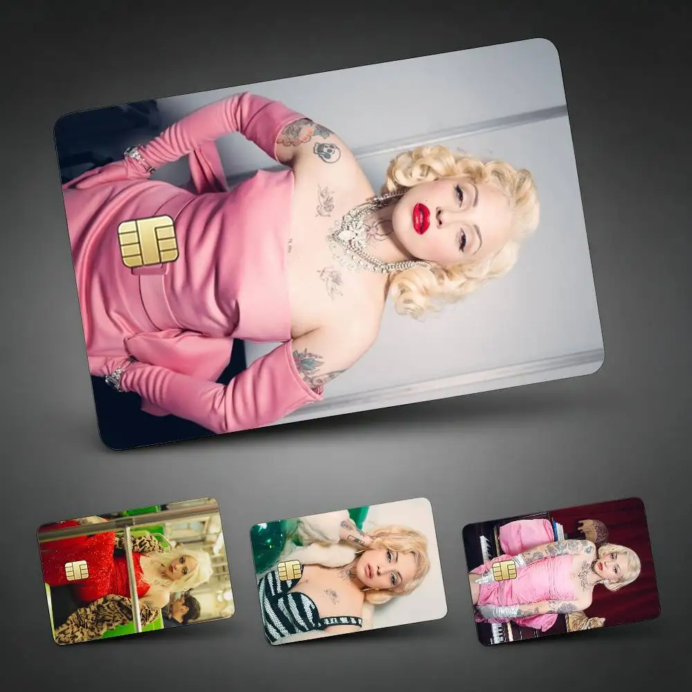 

FEMME FATALE M-Mon L-Laferte Credit Card Skin Stickers For VISA Bank Bus Metro Access Card Protective Film Cover Sticker