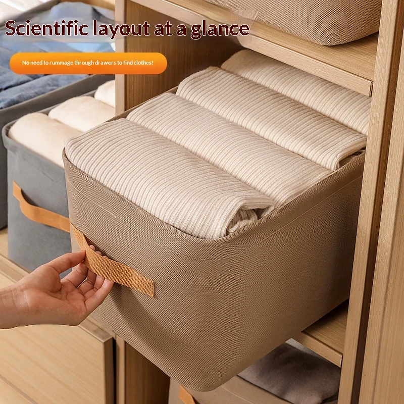 

Foldable Steel Frame Storage Basket - Non-Woven Drawer-style Organizer for Clothes/Pants, Dustproof Wardrobe Storage Box