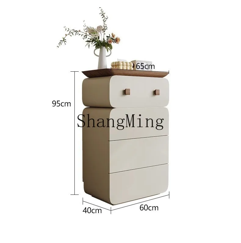 

CL living room medieval storage cabinet bedroom storage Internet celebrity cream wind bed end storage sofa side cabinet drawer