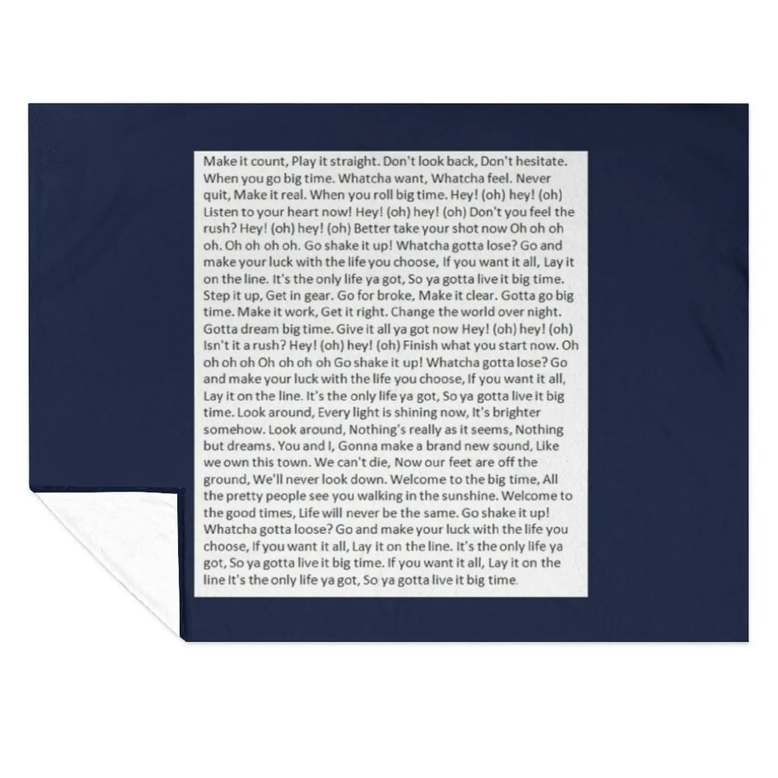 

Lyrics to Big Time Rush Throw Blanket Fashion Sofas Furrys Retros Baby Blankets