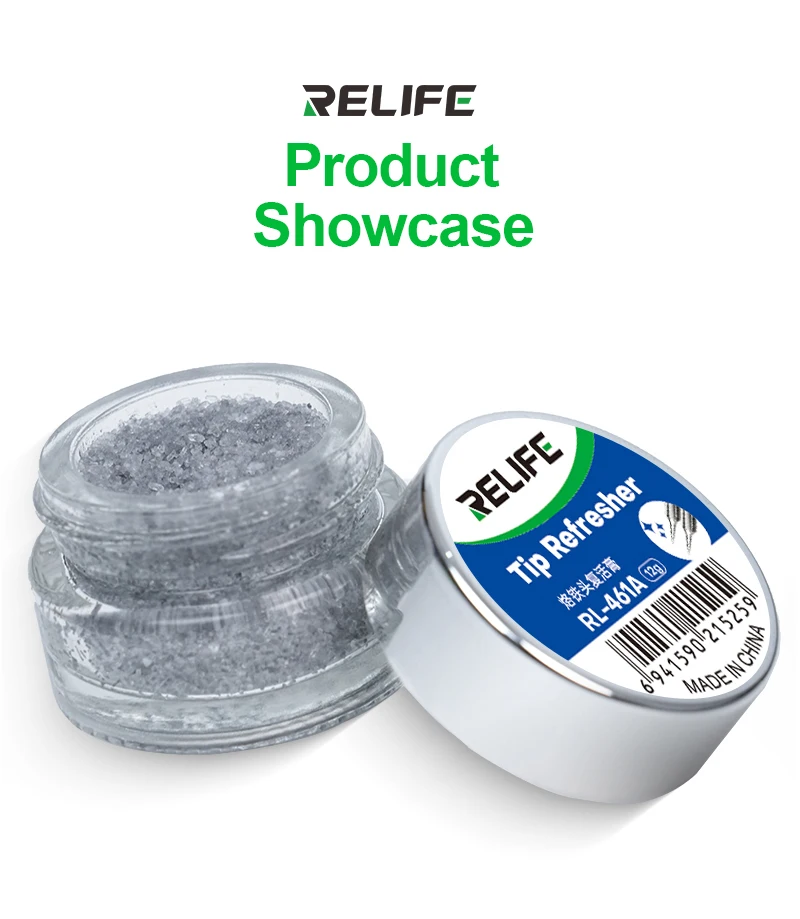 RELIFE RL-461A سبيكة لحام تلميح مرمم لصق إصلاح المؤكسد إزالة نصائح لصيانة سبيكة لحام وأداة الاسترداد #6