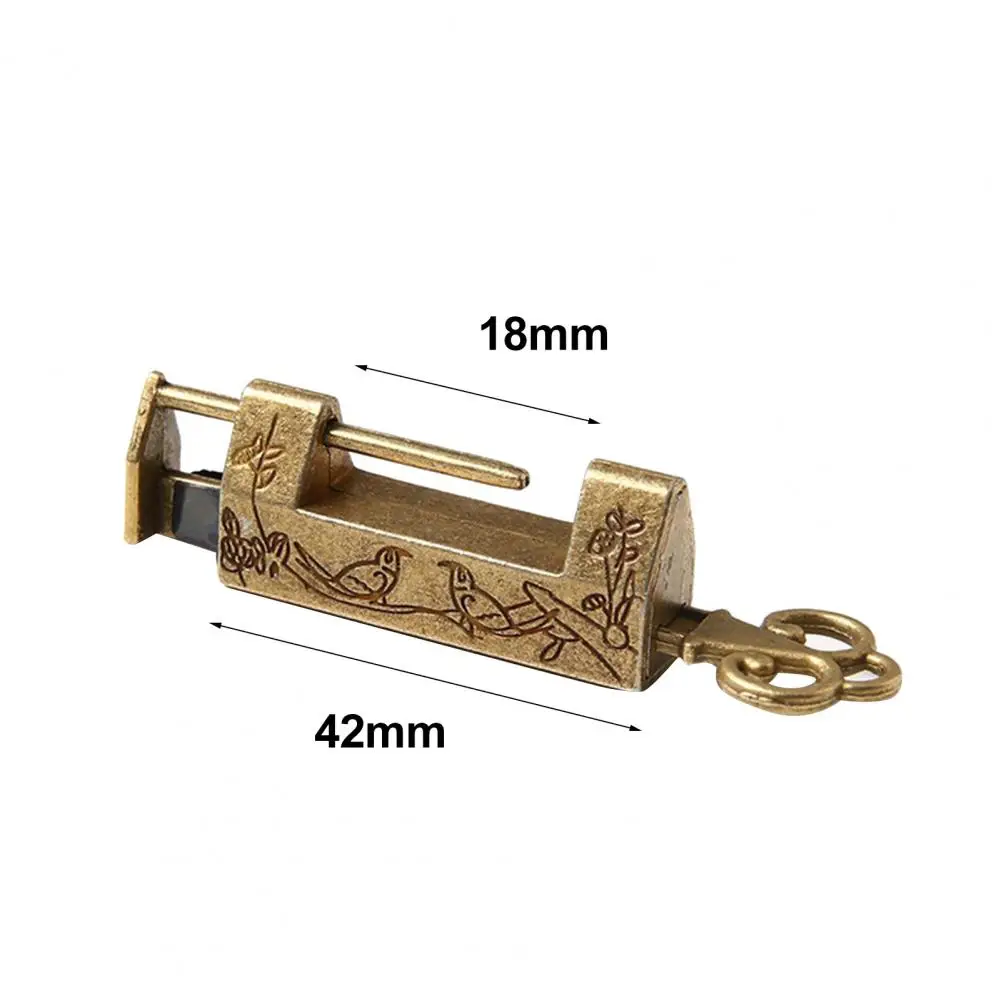 Unique Drawer Padlock  High Hardness Elegant Suitcase Padlock  Corrosion Resistant Retro Padlock