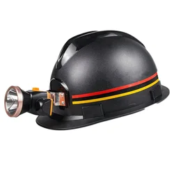 Miners Helmet with Charging Headlights ABS Material Anti-piercing Safety Helmet Construction Working Hard Hat