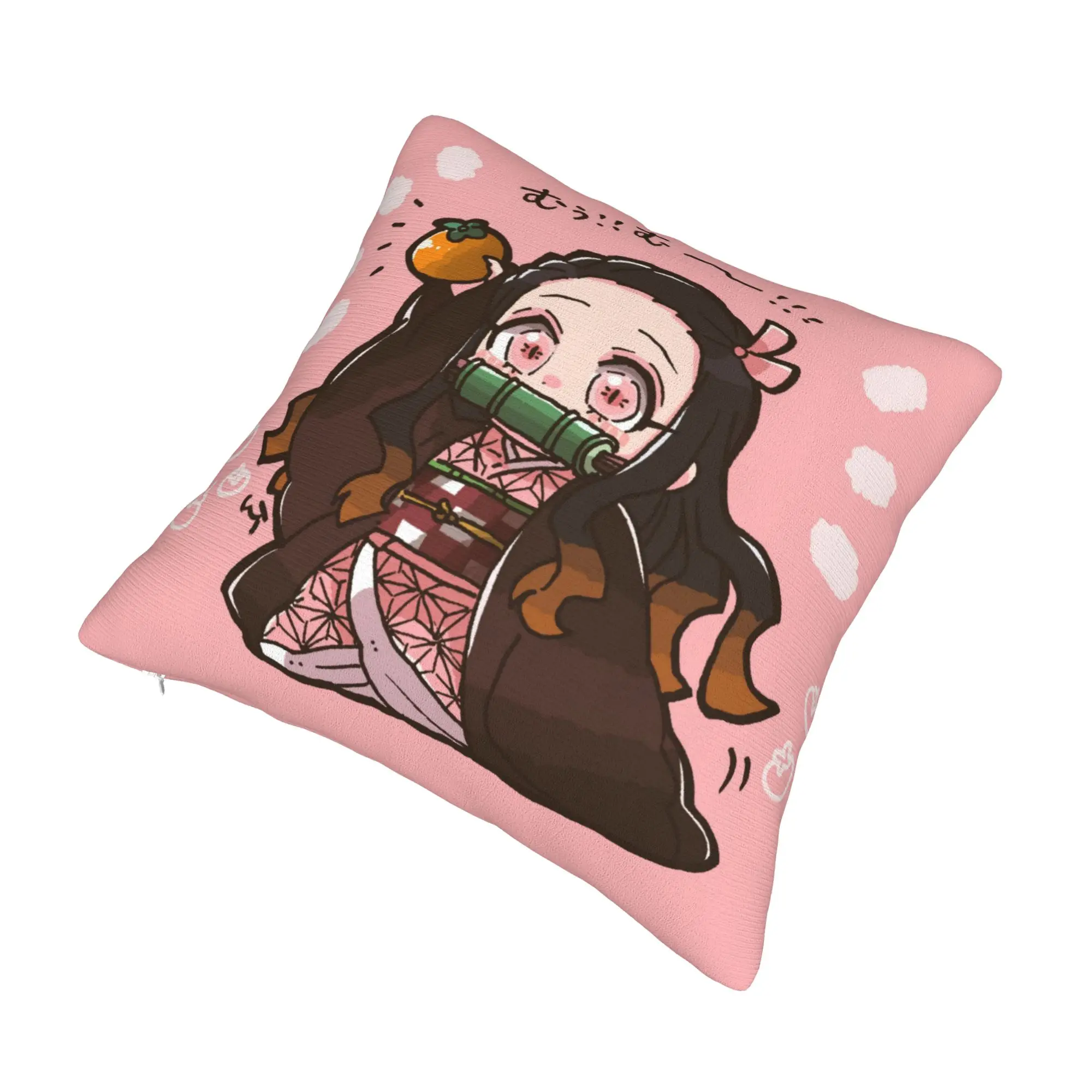 Demon Slayer Kimetsu no Yaiba  Throw Pillow Case for Sofa Kamado Nezuko Devil's Blade Luxury Cushion Cover Square Pillowcase