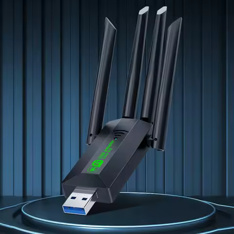 WiFi USB Adapter Dual Band 2.4G+5Ghz Wi-Fi Dongle 4 Antenna 802.11AC USB3.0 1200Mbps High-Speed Wireless Card Receiver PC/Laptop