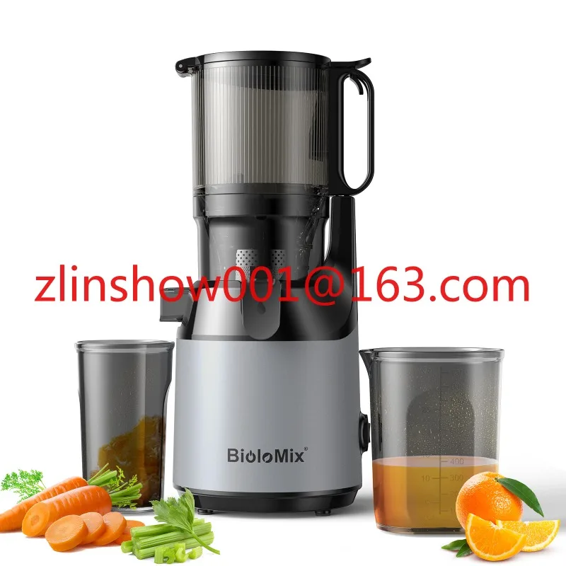 Cold Press Juicer,with 130mm Feed Chute,Fit Whole Fruits & Vegetables,High Juice Yield,BPA FREE Slow Masticating Juicer