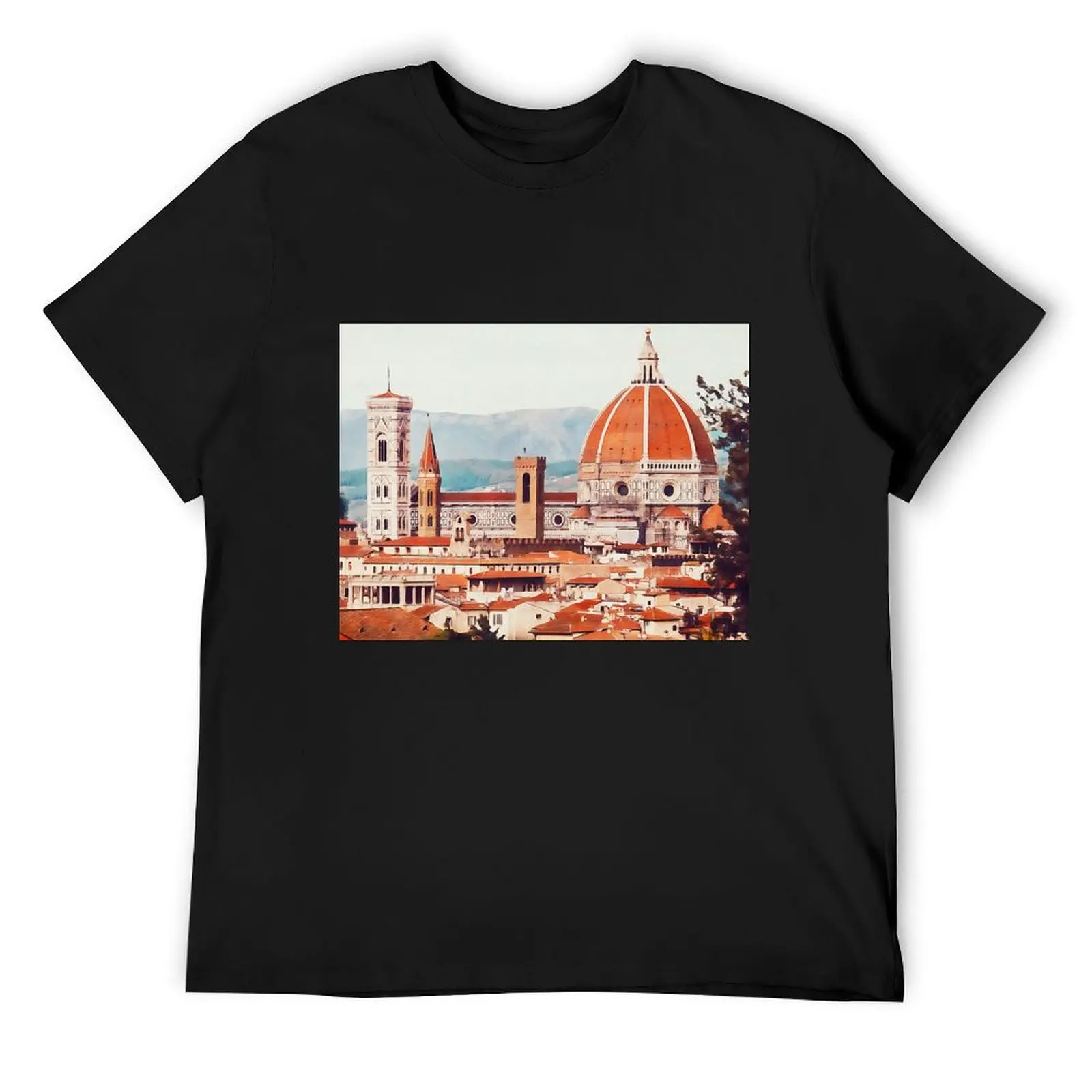 

Florence Cityscape T-Shirt plain Louboutins cotton graphic tees big and tall t shirts for men