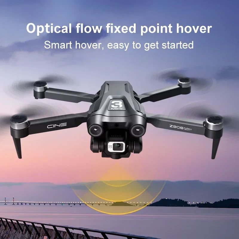 XIAOMI Z908 Drone 8K Dual HD fotografi, Drone Aerial FPV Motor tanpa sikat profesional 5G GPS penghindar Quadrotor UVA RC