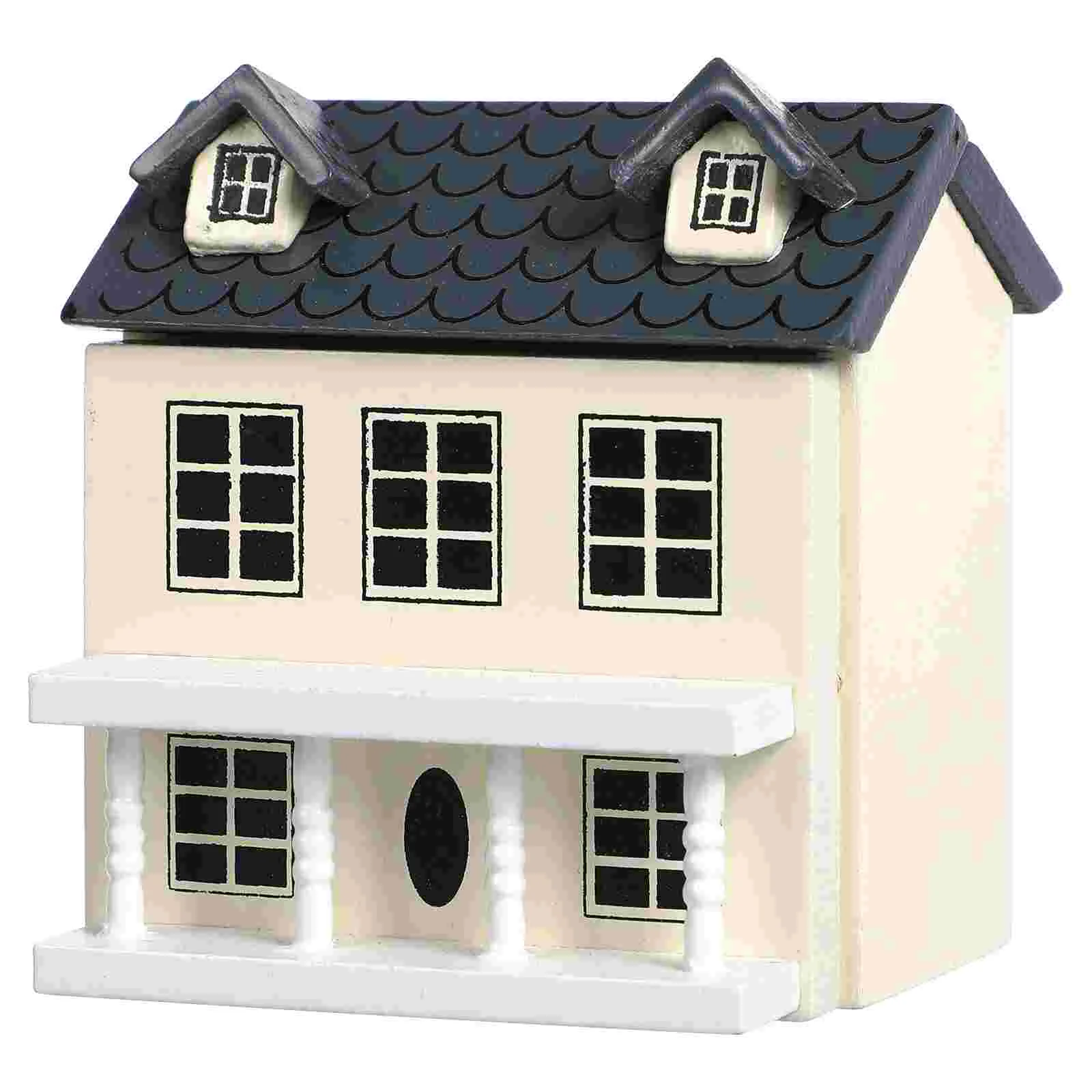 

Nativity Ornaments for Kids Villa Small House Miniature Kits Model Child Dollhouse