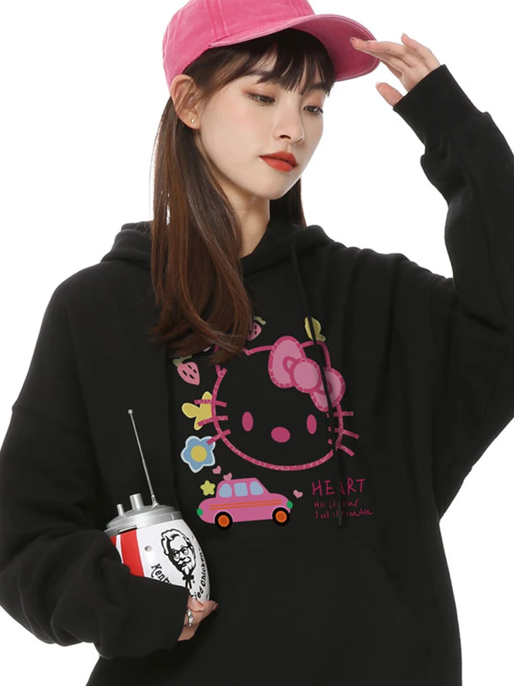 

Miniso Fun Print Regular fashionable and comfortable adult men and women casual hoodie long-sleeved top