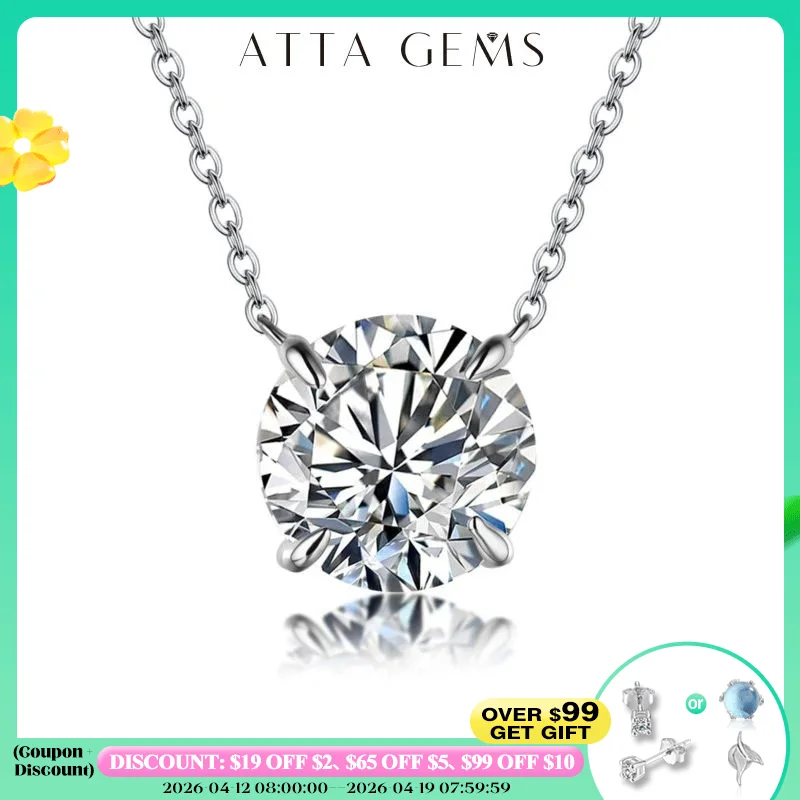 

Ожерелье женское из серебра 6,5 пробы с муассанитом, 925 мм, 1 карат