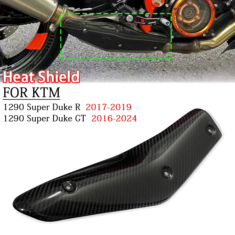 

For KTM Super Duke 1290 R/GT Carbon Fiber Heat Shield Exhaust Pipe Cover Fairings Motorcycle Accessories