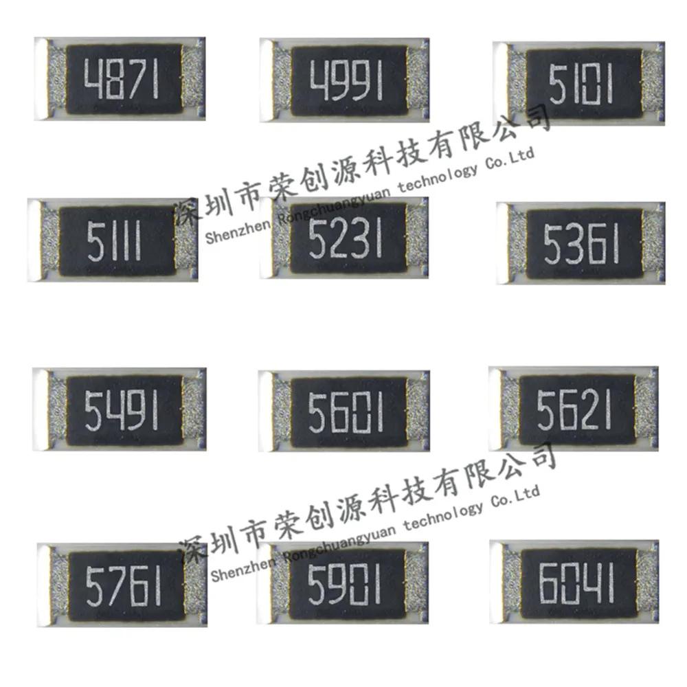 100pcs/lot 1206 smd Chip Resistor 1% 4871 4991 5101 5111 5231 5361 5491 5601 5621 5761 5901 6041 3.2*1.6mm 1/4W