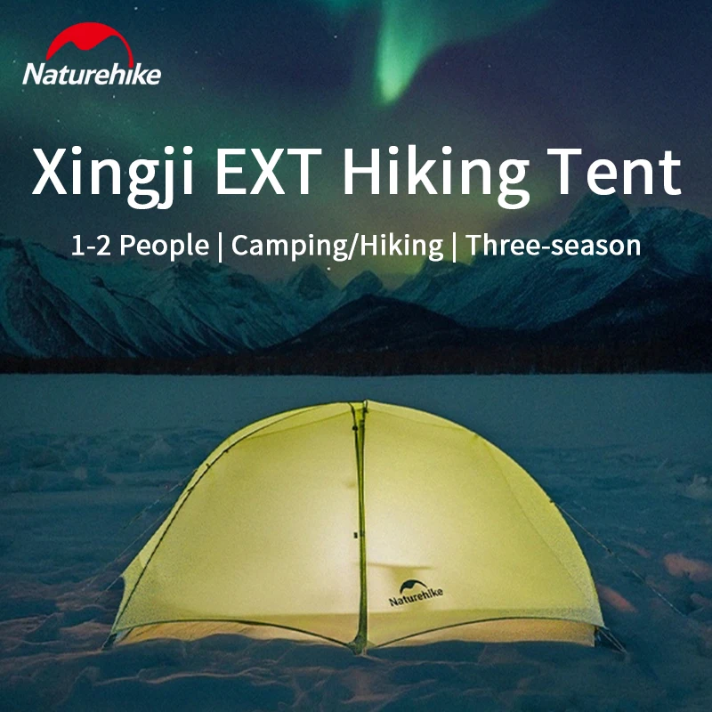 

Naturehike Xingji EXT Hiking Tent Outdoor Camping 3Seasons Ultra-Light Hiking Tent Portable Storage Lightweight Nylon Waterproof