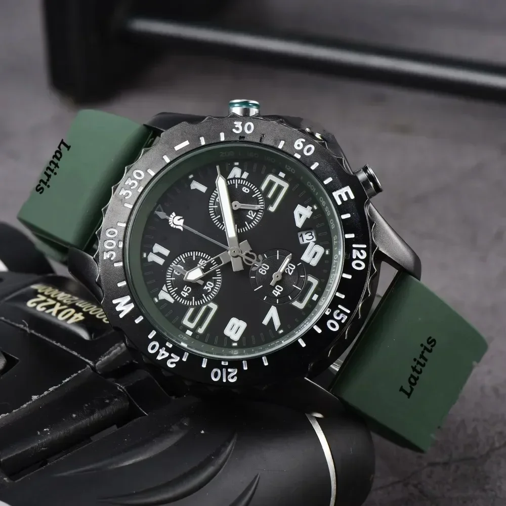 2025 Fashion Business Sports Silicone Tape Multi-function Belt Calendar Luxury Brand Professional Series AAA+ Quartz Watch