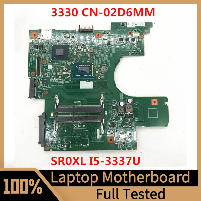 CN-02D6MM 02D6MM 2D6MM Mainboard For DELL 3330 Laptop Motherboard 12275-1 With SR0XL I5-3337U CPU HM77 100% Tested Working Well