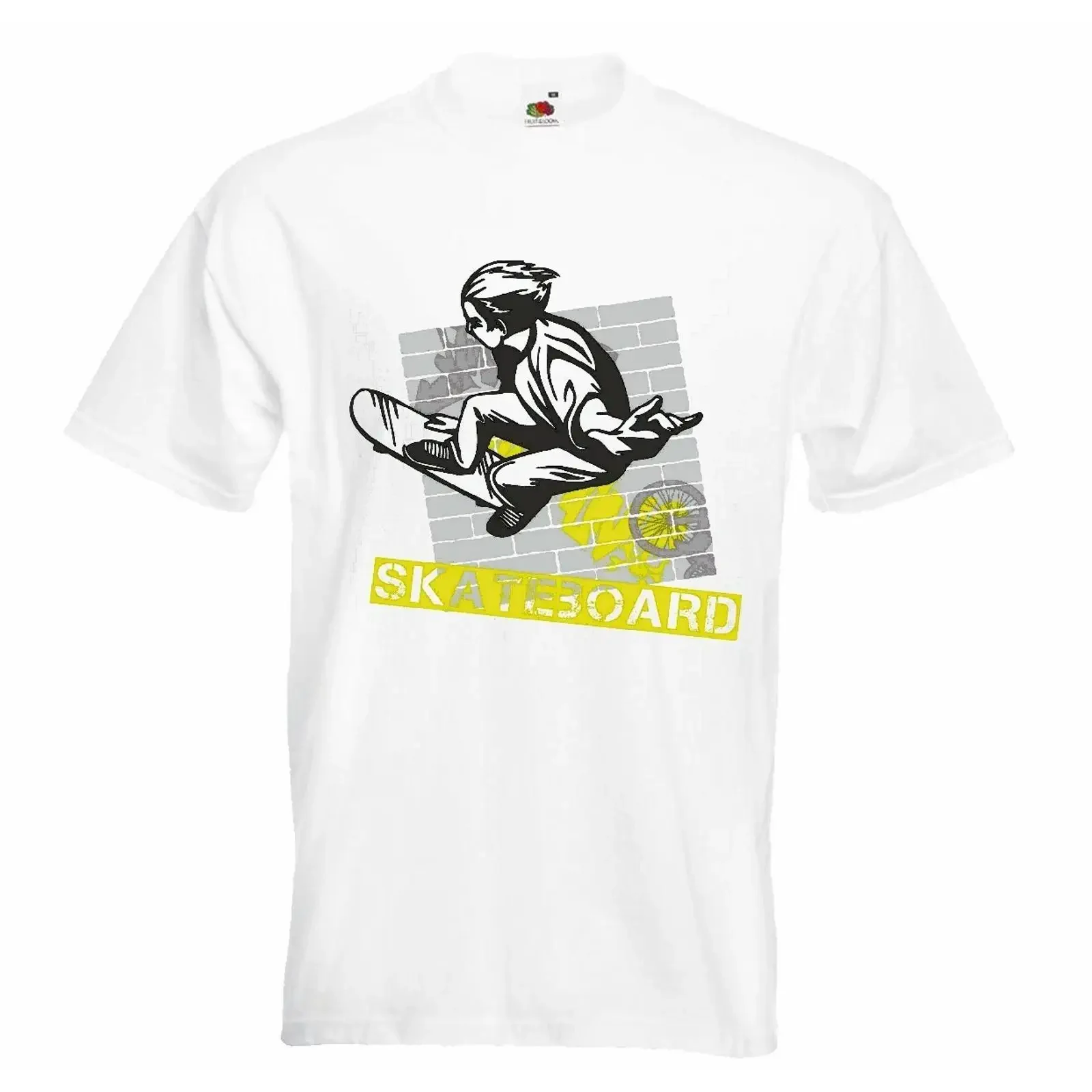 T Shirt SKATEBOARD SKATEBOARDFAHRER LONGBOARD SKATER FREESTYLE vintage Washed Versatile Comfortable homme fashion graphic