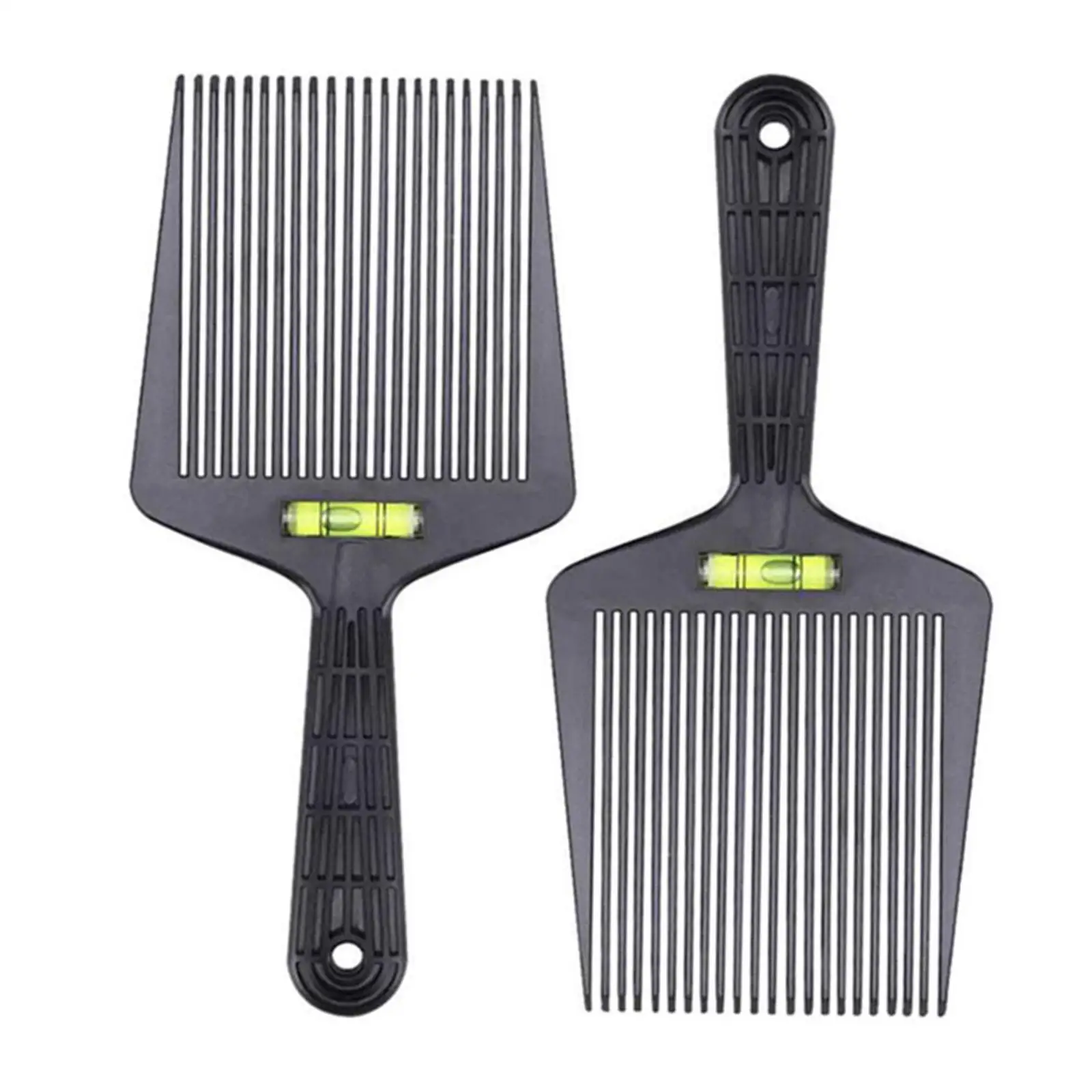 2x Flat Top Guide Comb with Spirit Level Hair Stylist Comb Hairdressing Comb for