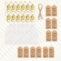 12pcs Baby Shower Souvenirs Bottle Openers with Thank You Labels and Organza Bag 87HC