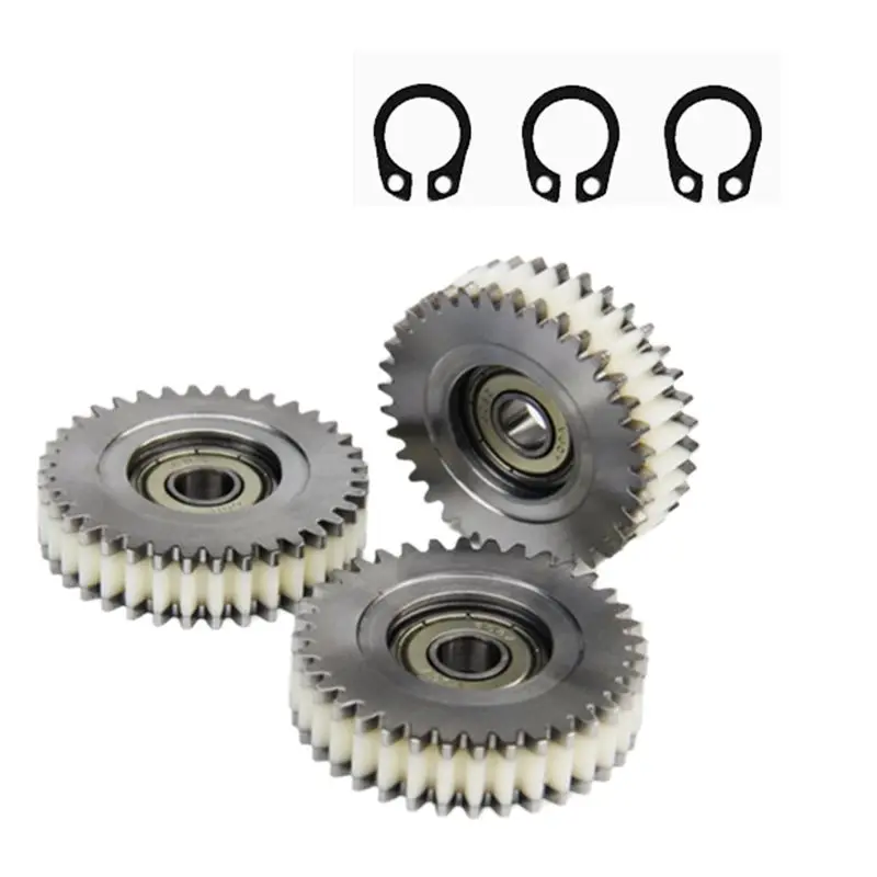AEE6-3Pcs 36T Gear With Circlip For 500W Motor For Bafang Mxus Hub Motor Nylon Gear Wear-Resistant Steel Gear Accessories