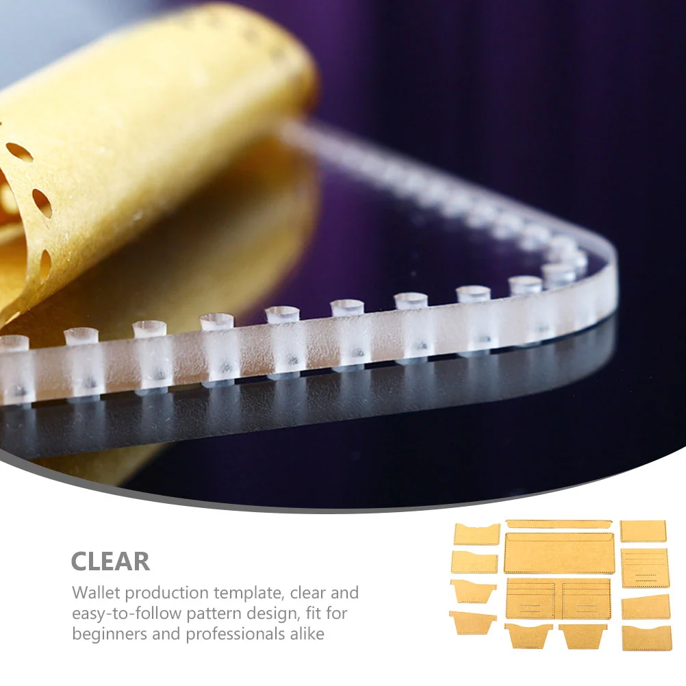 Handmade Goods Drawing Acrylic Short Clip Template Patterns Wallet Templates Stencils Tool Production Sewing