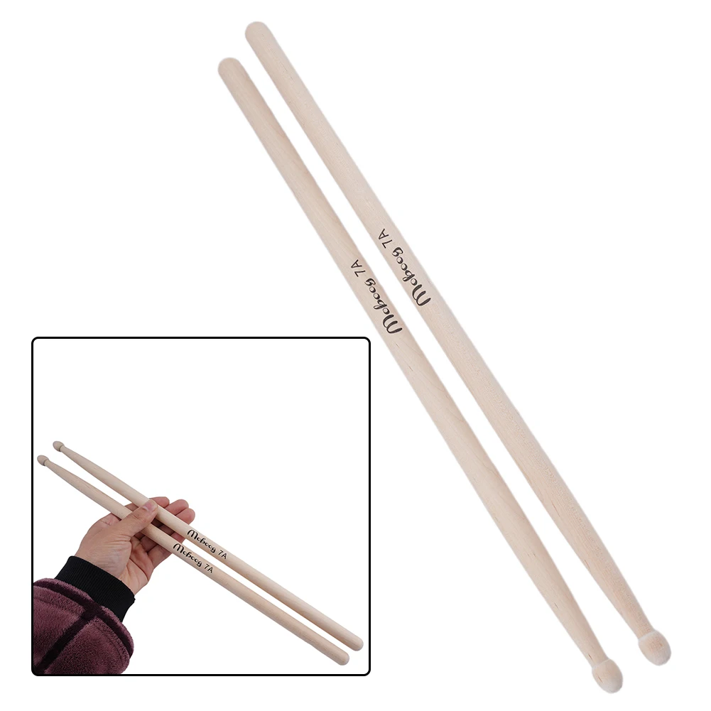 1 Pair Wooden Drum Sticks For Beginners 5A 7A Maple Wood Drumsticks Set Drum Sticks Percussion Instrument Accessories Universal