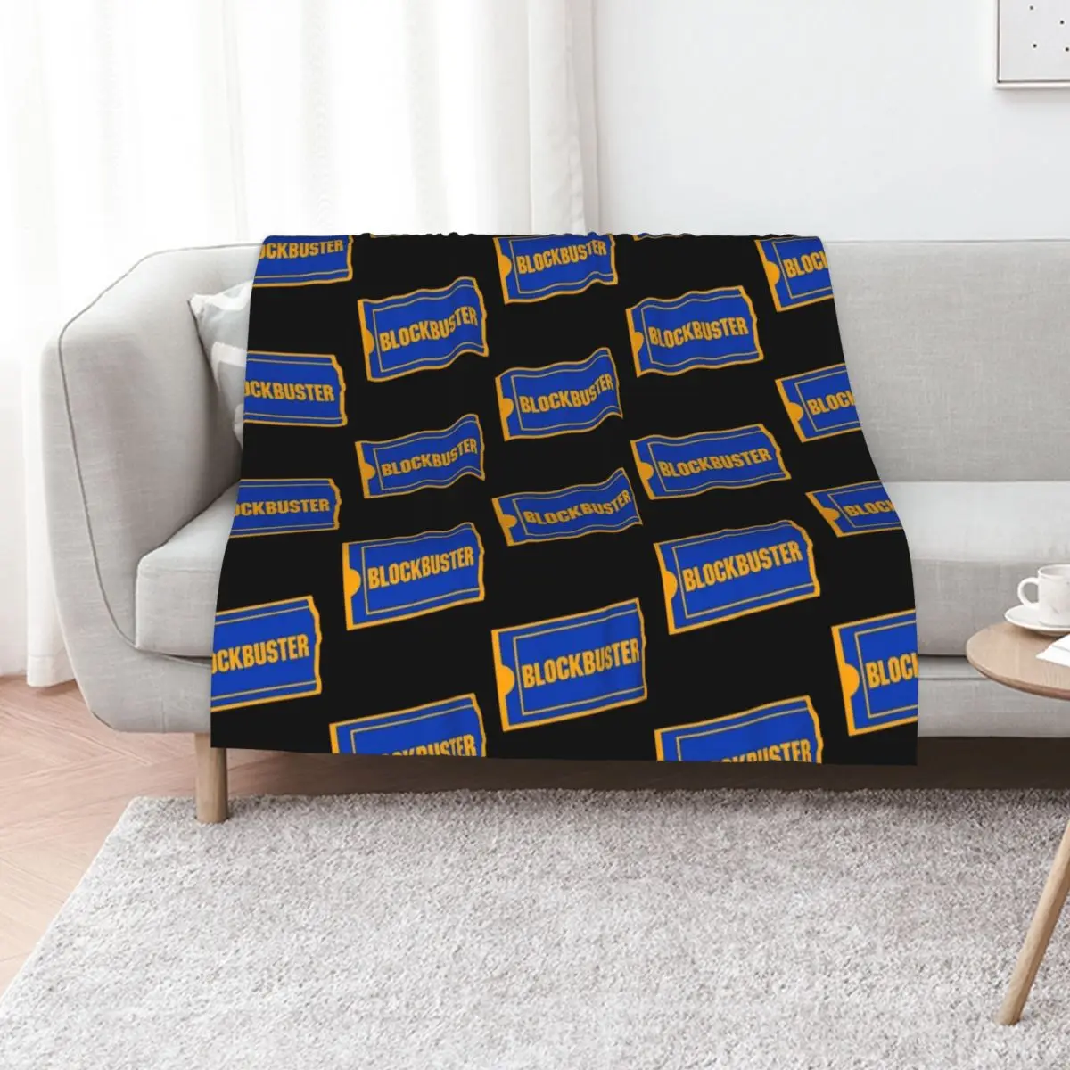 Blockbuster Logo Throw Blanket Comforter Custom Polar Softest Extra Large Throw Hairys Blankets